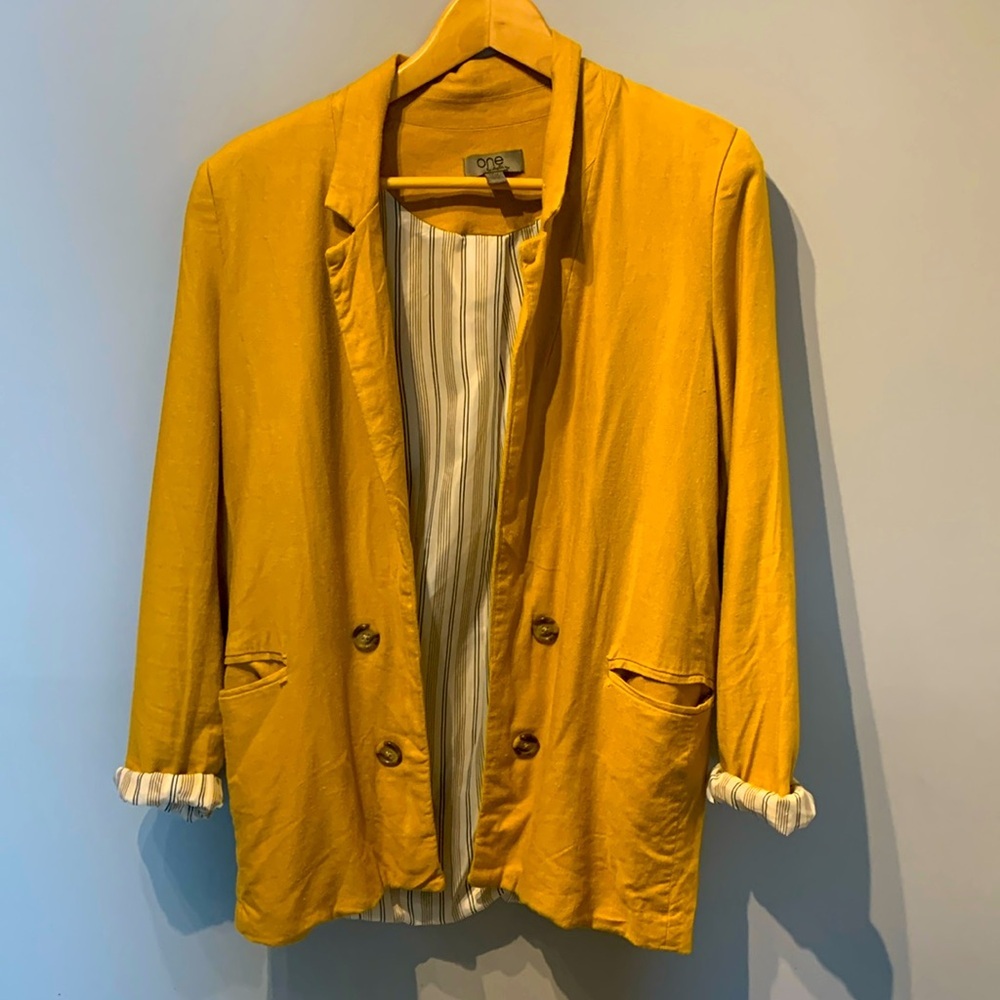 One By Chapter One Mustard Blazer